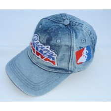 KŠILTOVKA VYŠÍVANÁ - MODRÁ DENIM - JAWA RACING SPEEDWAY